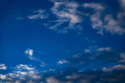 Low angle view of clouds in sky