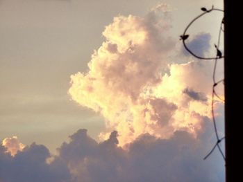 Low angle view of cloudy sky