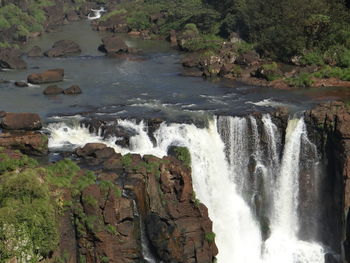 Scenic view of waterfall