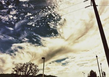 Low angle view of cloudy sky