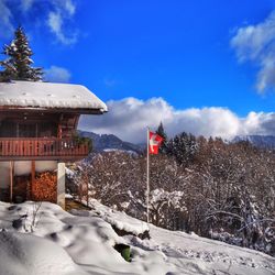 Scenic view of snow covered landscape