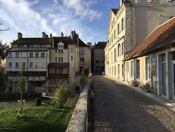 View of canal along buildings