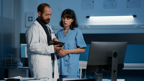 Female doctor working in hospital