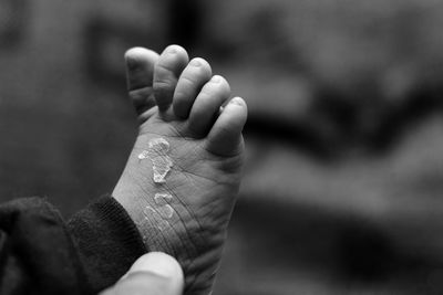 Close-up of the foot of a baby