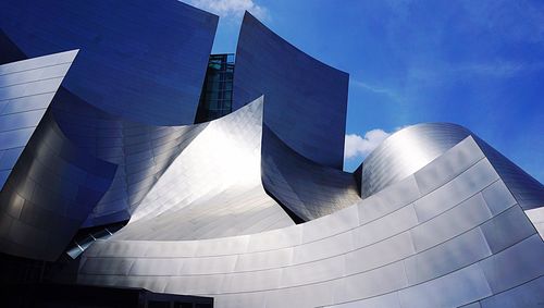 Low angle view of modern building against sky