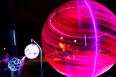 Light trails at night
