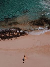 High angle view of beach