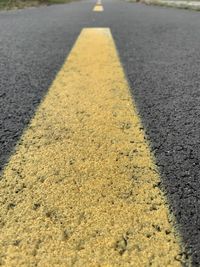 Surface level of yellow road