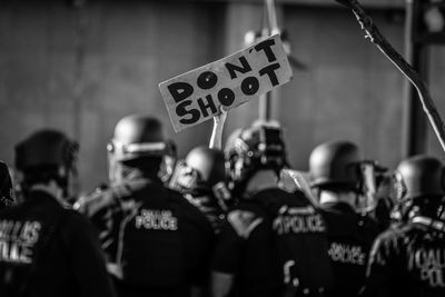 Group of people on street in city