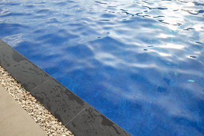 High angle view of swimming pool