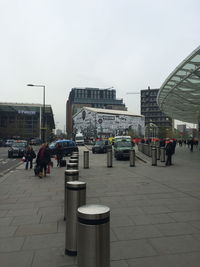 People in front of building