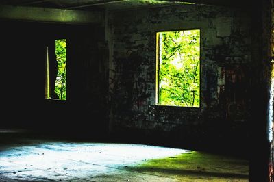 Close-up of abandoned building