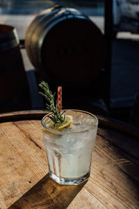 Close-up of drink on table