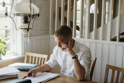 Man working from home