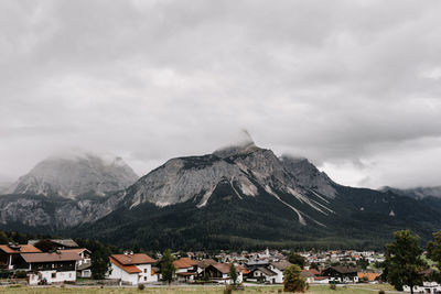 Townscape by mountain