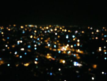 Defocused lights at night