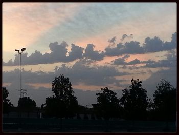 Scenic view of cloudy sky at dusk