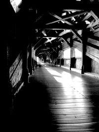 Narrow alley along buildings