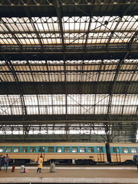 People at railroad station platform