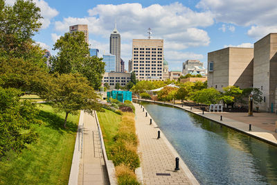 Buildings in city against sky