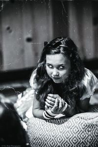 Portrait of young woman