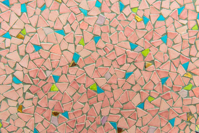 Full frame shot of mosaic wall