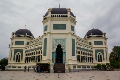 Facade of cathedral against sky