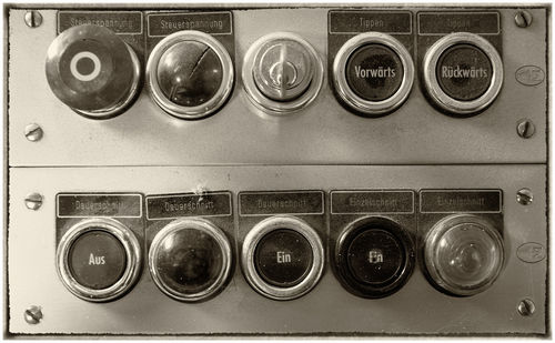 Full frame shot of metallic objects