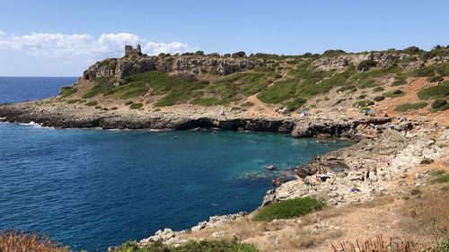 Scenic view of sea against sky