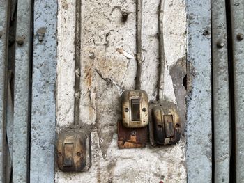 Close-up of closed door