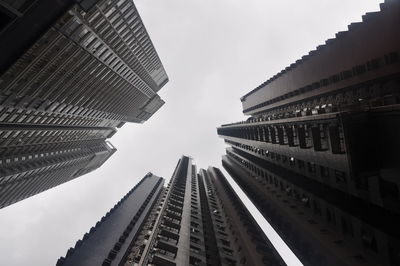 Low angle view of modern building against sky