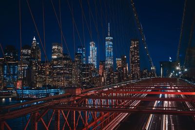 Illuminated city at night