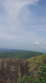 Scenic view of land against sky