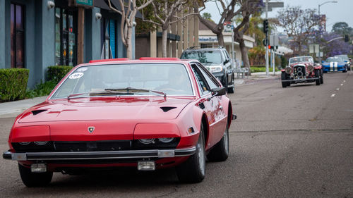 Vintage lamborghini on the street