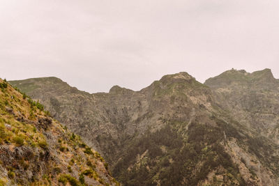 Scenic view of mountains against clear sky