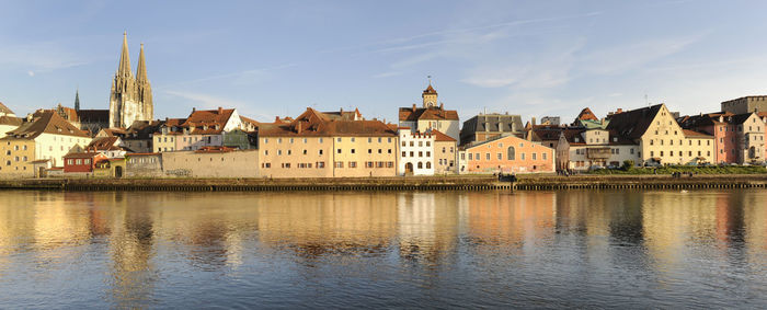 Buildings in city at waterfront