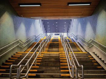 Low angle view of empty staircase