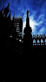 Low angle view of tower against sky