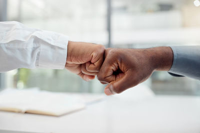 Close-up of business colleagues shaking hands