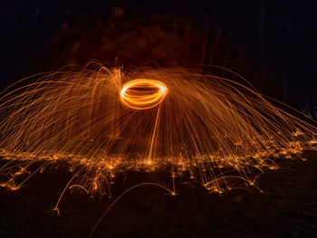 Light painting at night