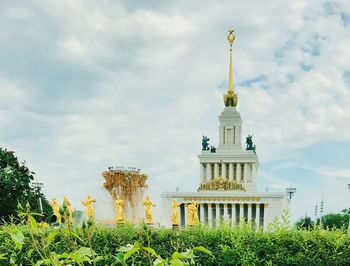 View of building against cloudy sky