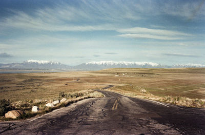 Winding road passing through landscape