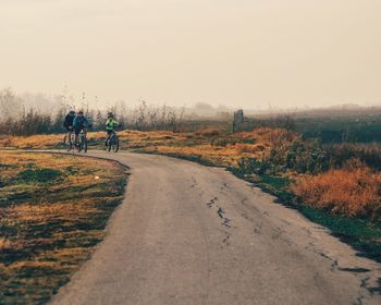 Bicycling on country road