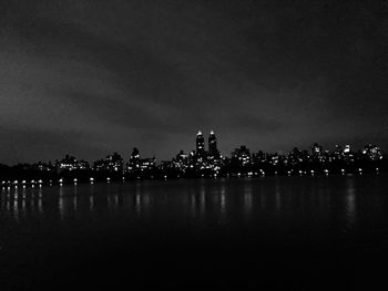 Illuminated city at night