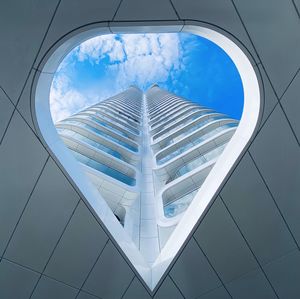 Low angle view of skylight