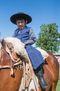 Man riding horse