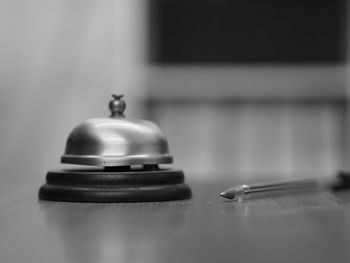 Close-up of object on table