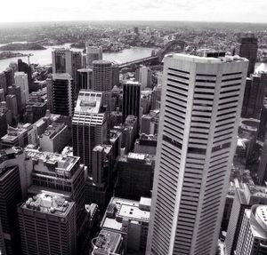High angle view of cityscape