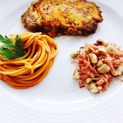 Close-up of food served in plate