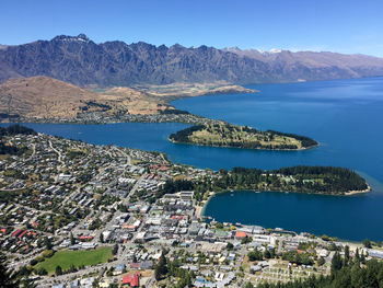 High angle view of cityscape